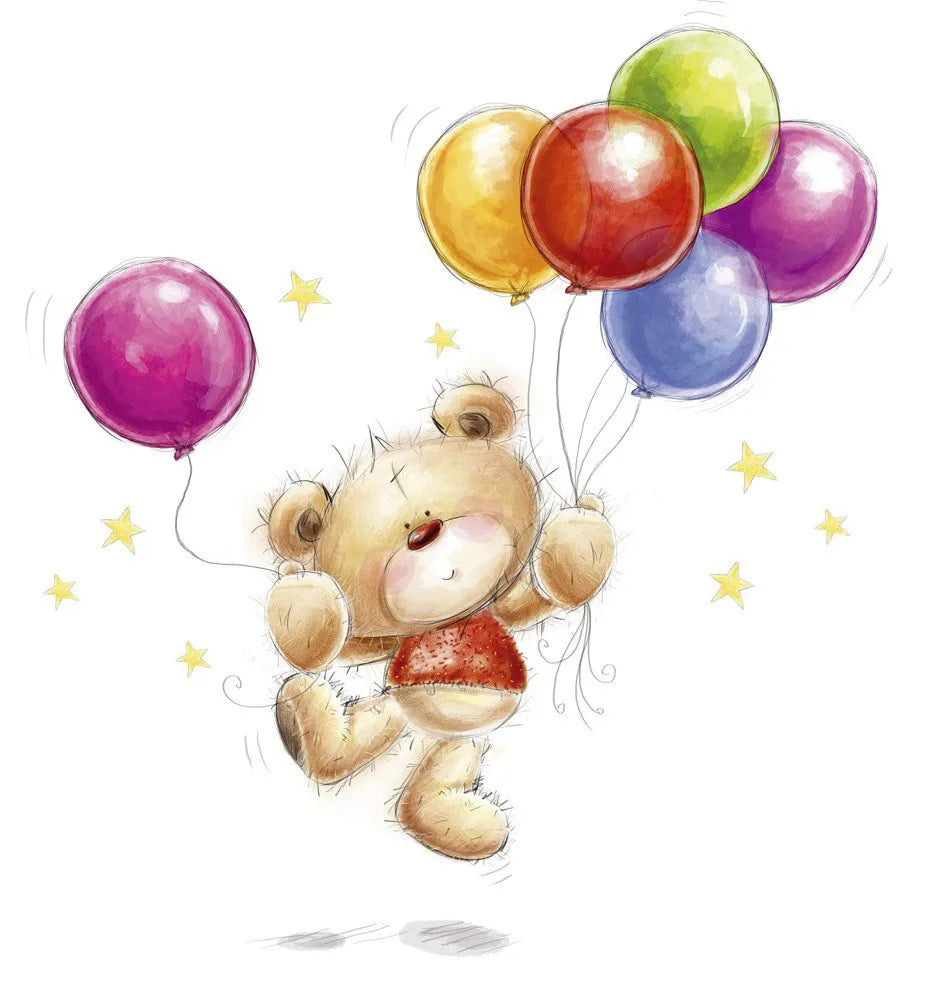 Bear with balloons