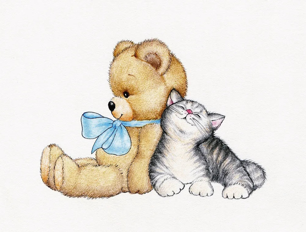 Bear and cat