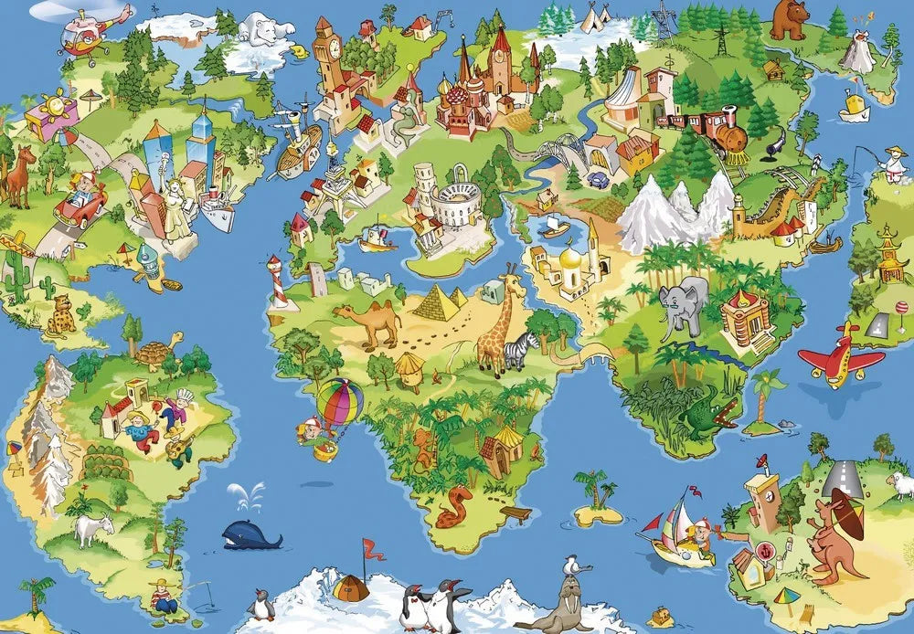 Children's map of the world