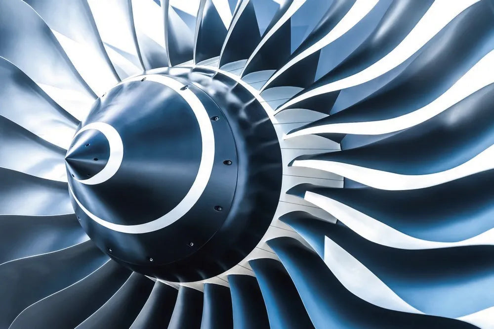 The blades of a turbine