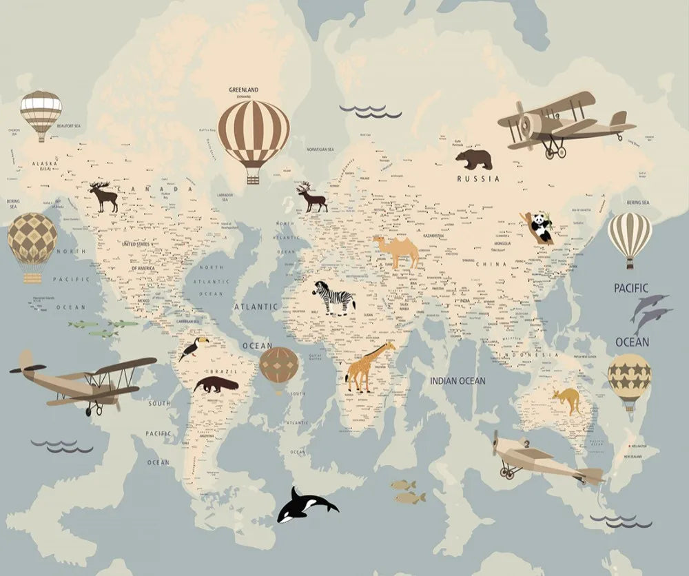 Children's map of the world