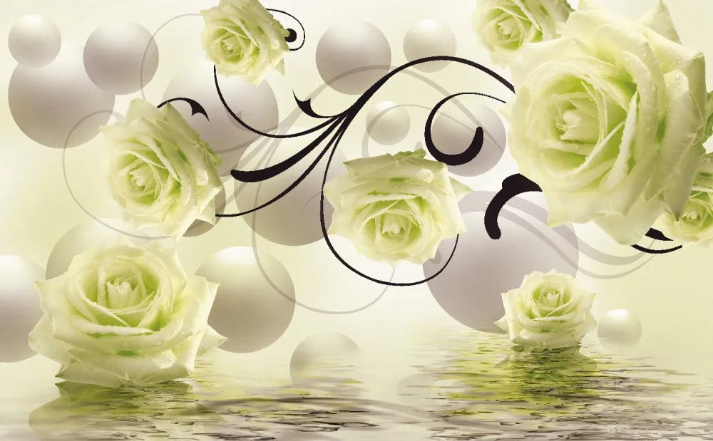 Roses and sphere 3D