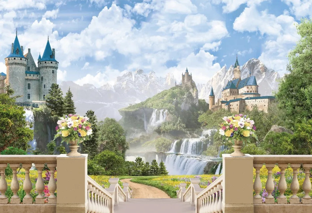 Waterfall castle