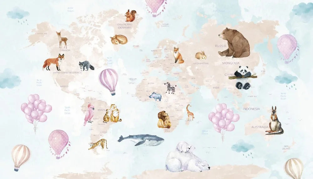 Map and animals