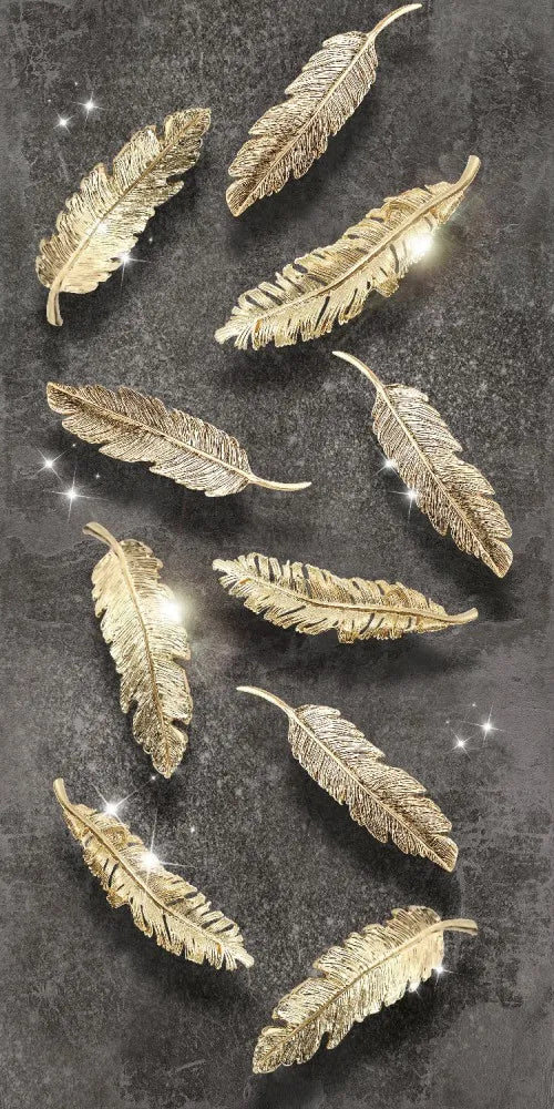 Gold feathers