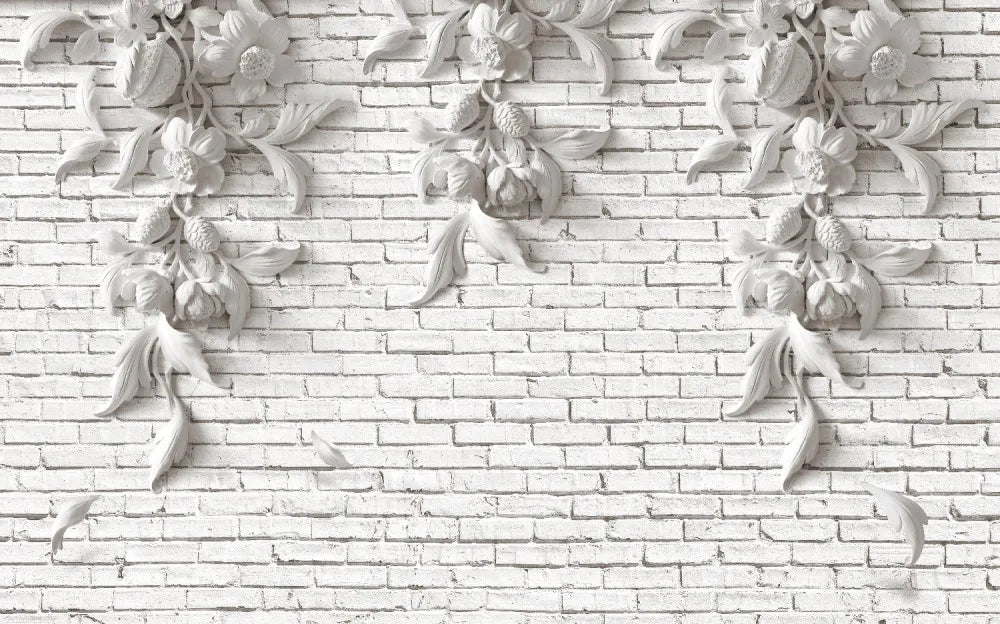 The bas-relief on a brick wall