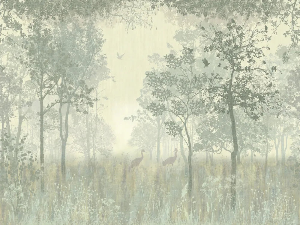 Birds in the forest drawing