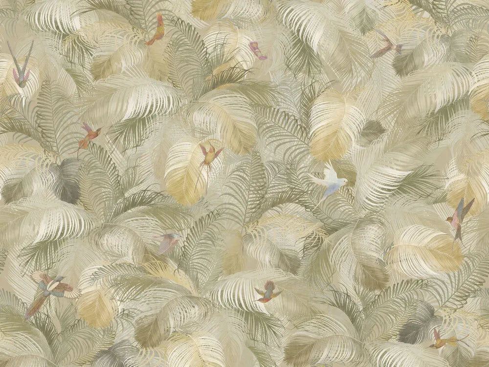 Birds in the tropical garden