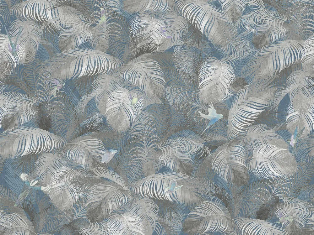 Birds in evening garden