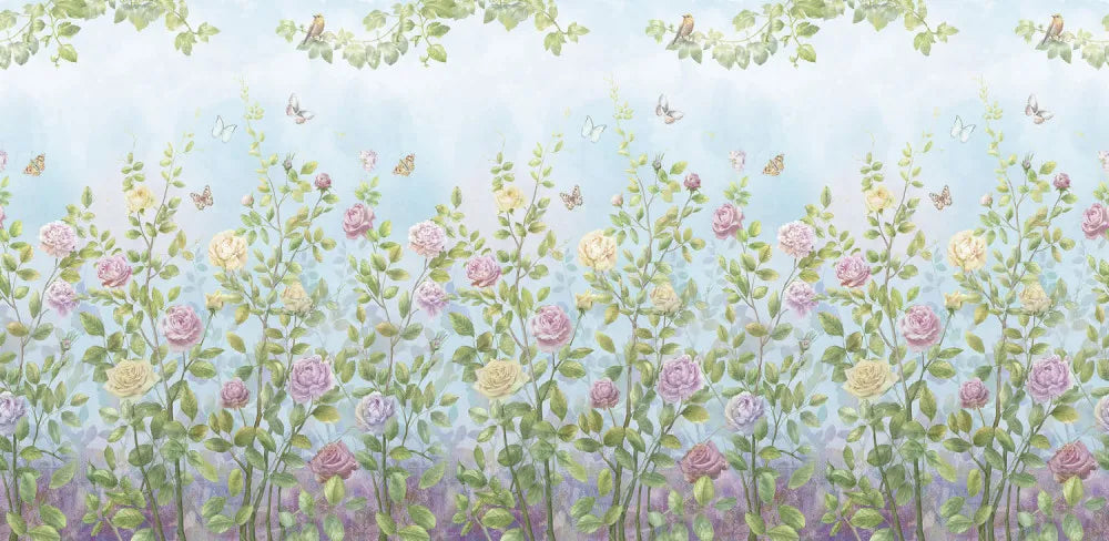 Roses in the summer garden