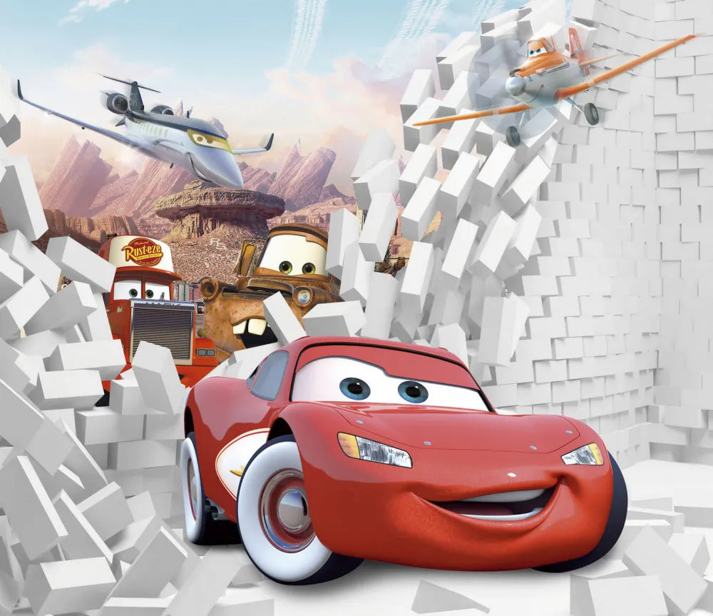 Cars, planes, and brick wall