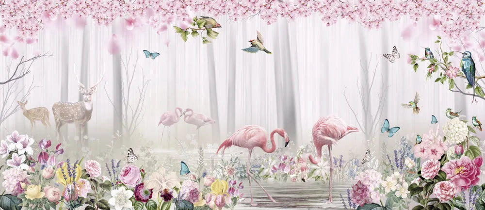 Animals and birds in the garden