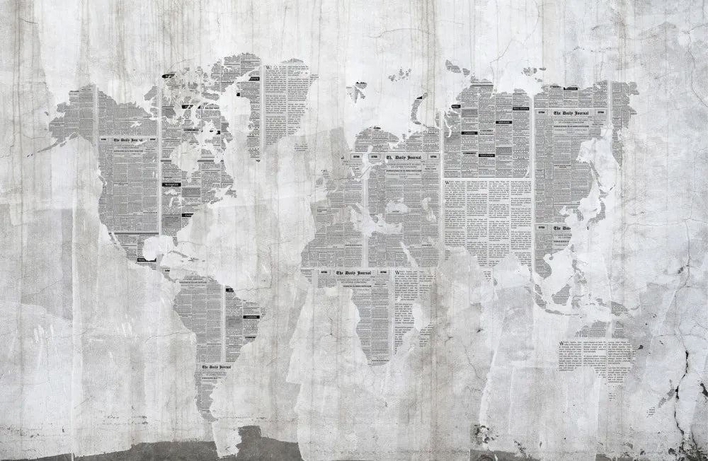 Map of Newspapers on the wall