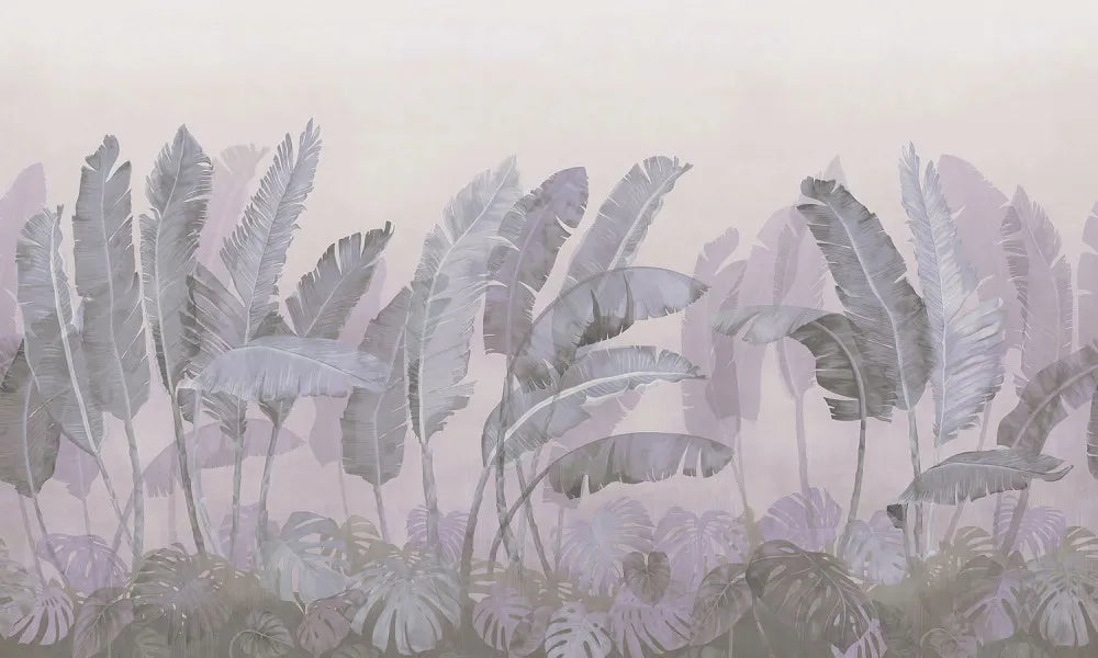 Tropical leaves at dawn