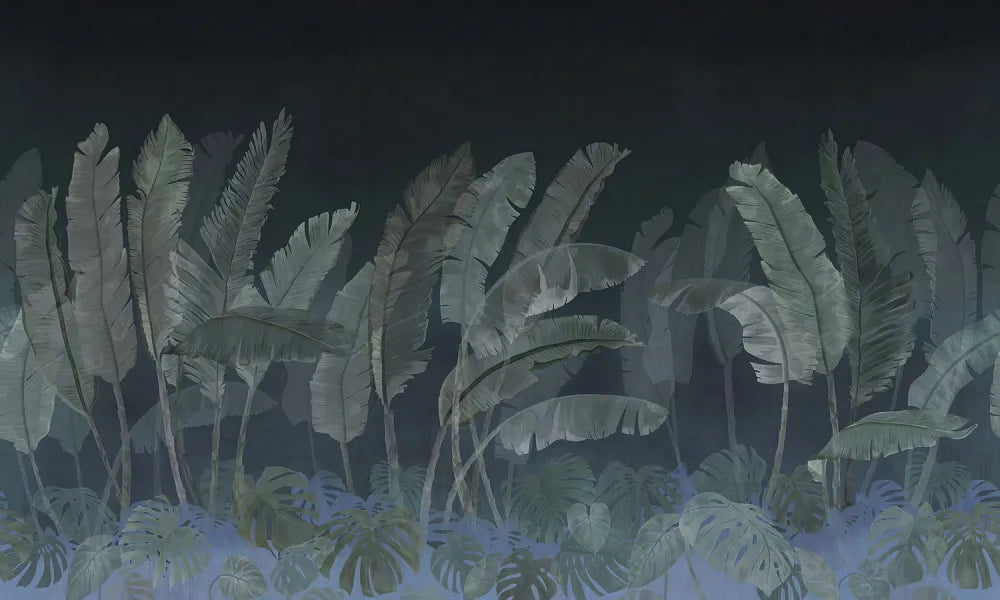 Night tropical leaves