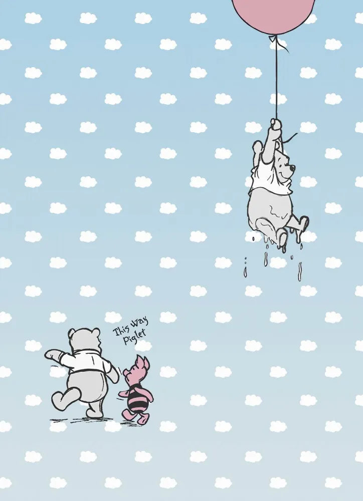 Winnie the Pooh and clouds