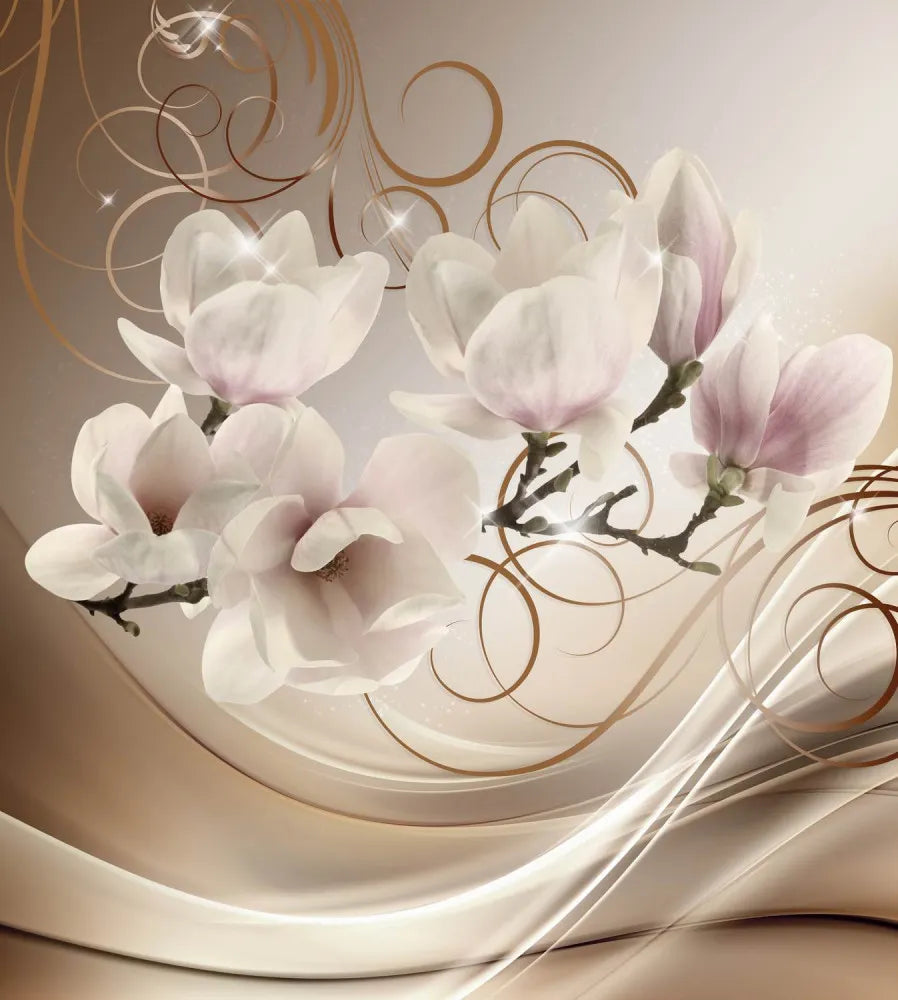 3D Magnolia on the background patterns