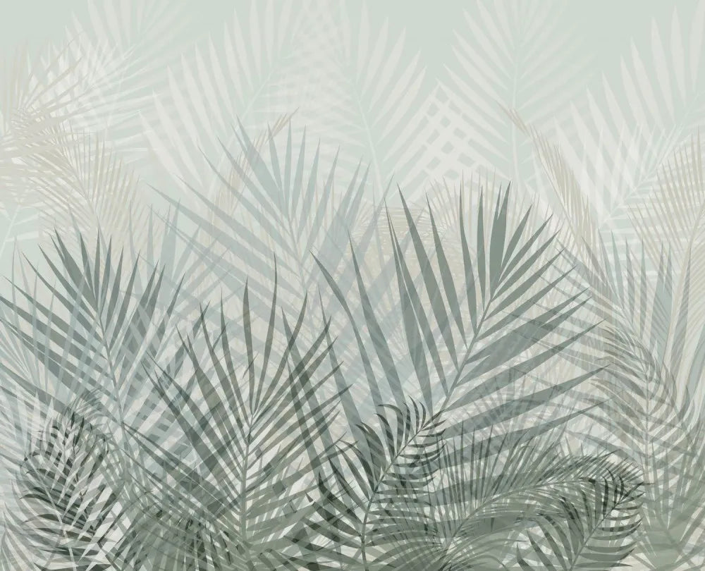 The composition of palm leaves