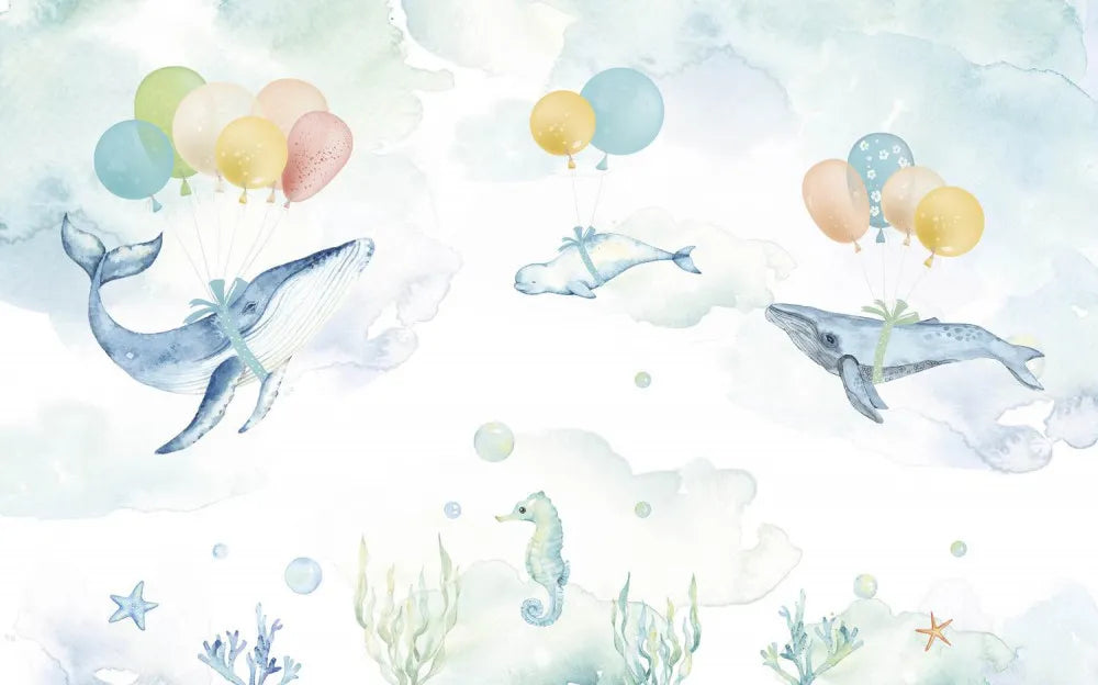 Underwater fairy tale watercolor