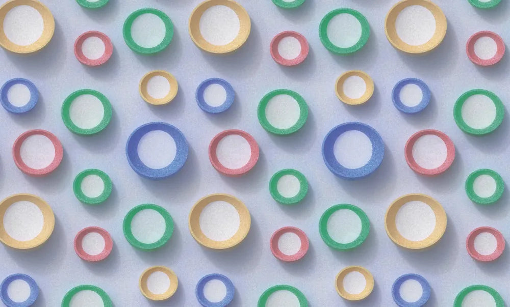 Volumetric colored rings 3d