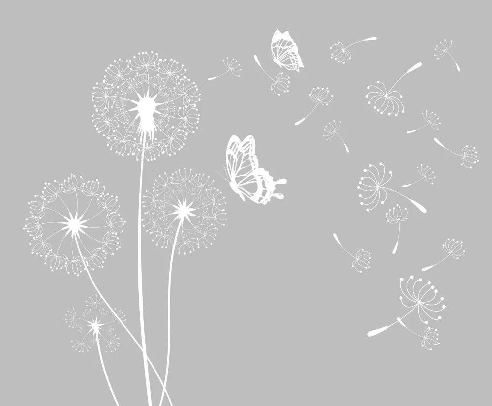 Butterfly and dandelions