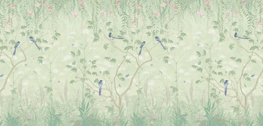 Birds in the tropical garden