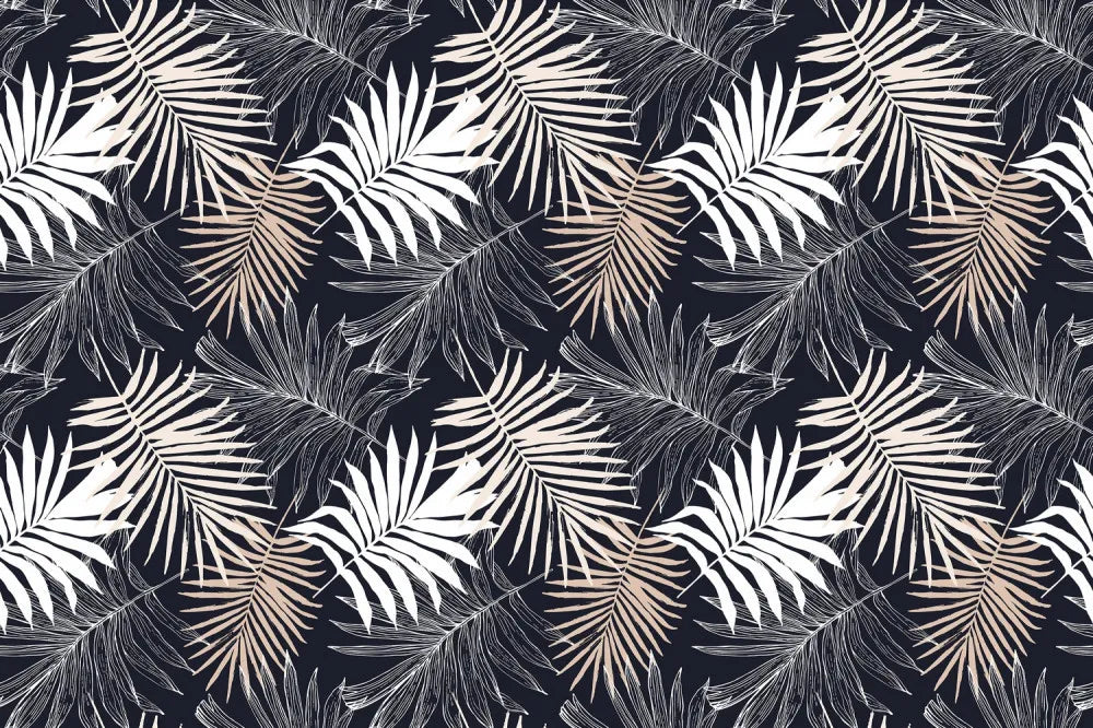 The tender leaves on a black background