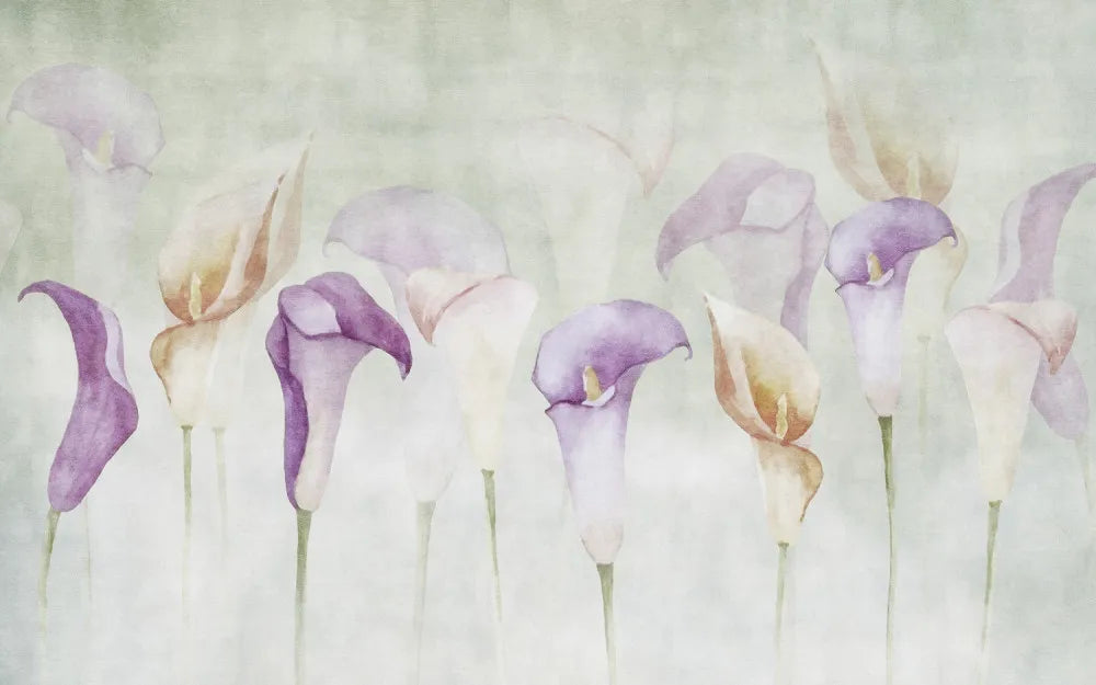 Garden flowers watercolor
