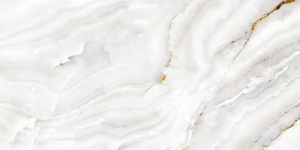 Glossy white marble