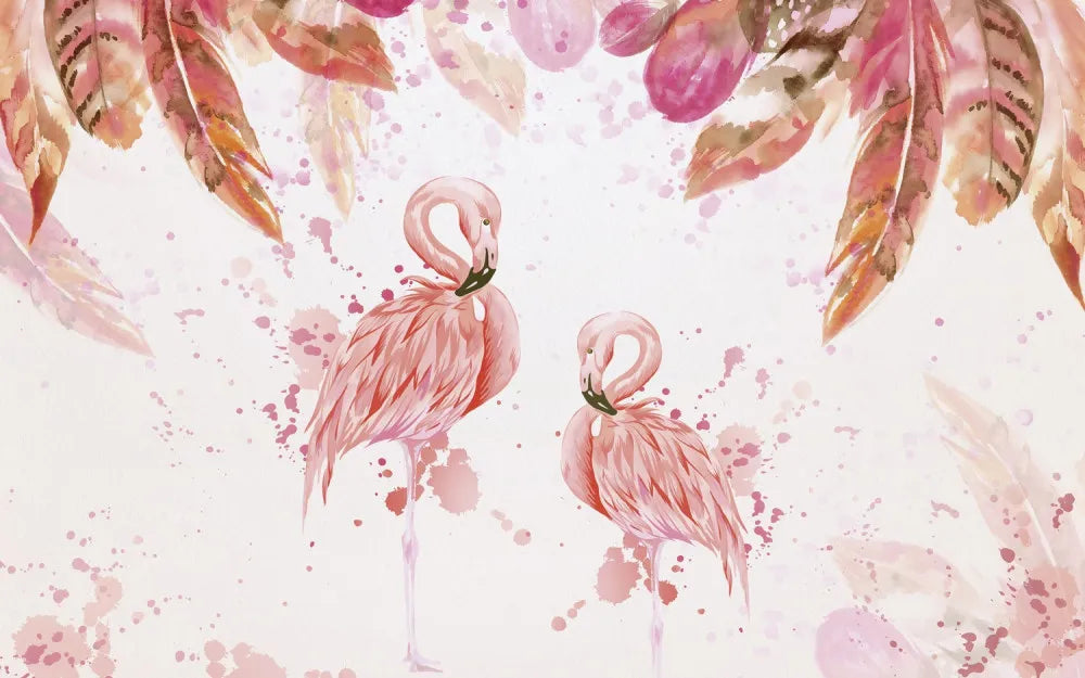 Variegated pink flamingos