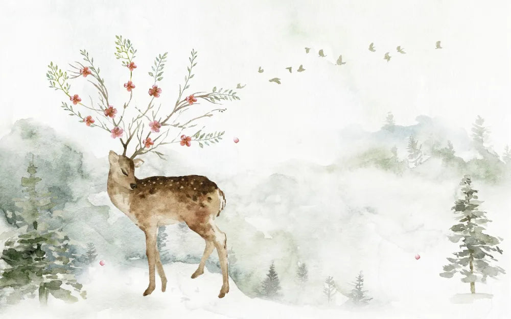 Fabulous deer in the forest