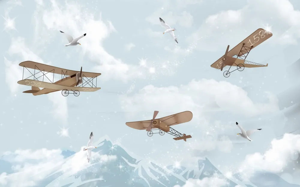 Airplanes in the mountains