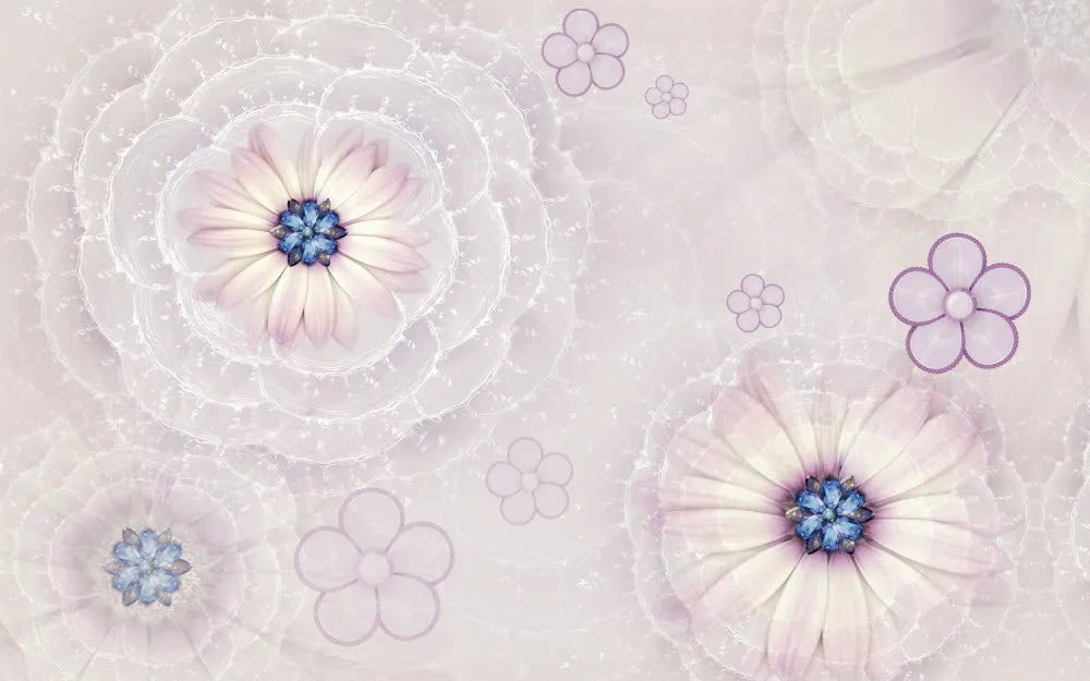 Precious powdery flowers 3D