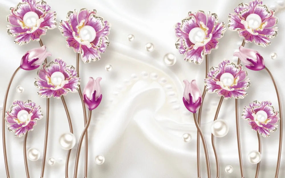 Velvet flowers 3D
