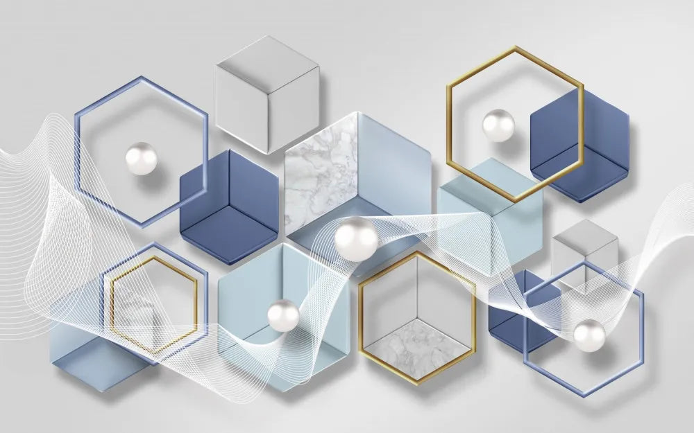 Marble cubes 3D