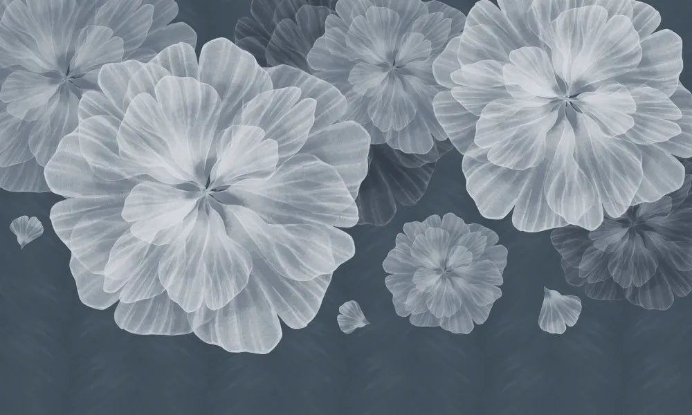 The flowers are covered with frost