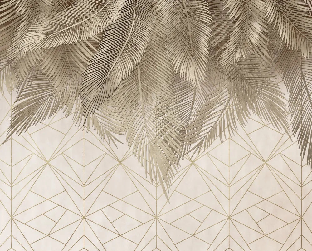 Golden tropical leaves