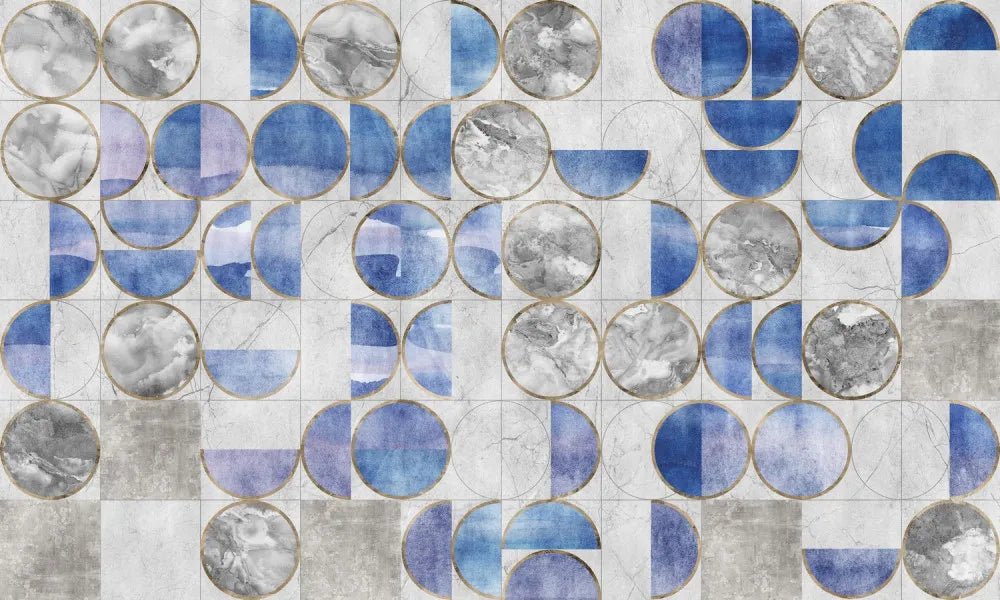 Variegated stone mosaic