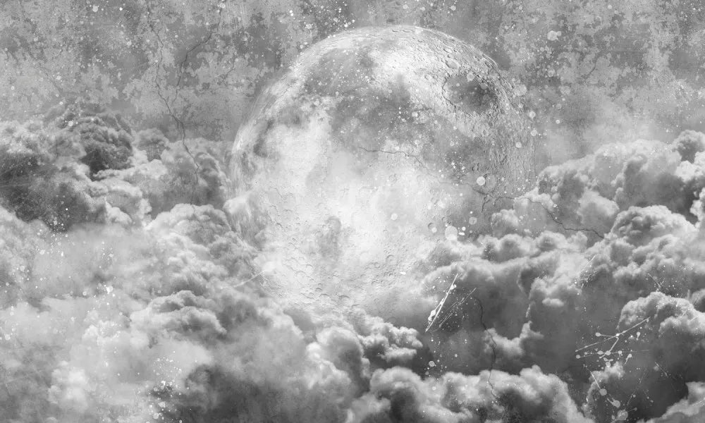 Moon in the clouds