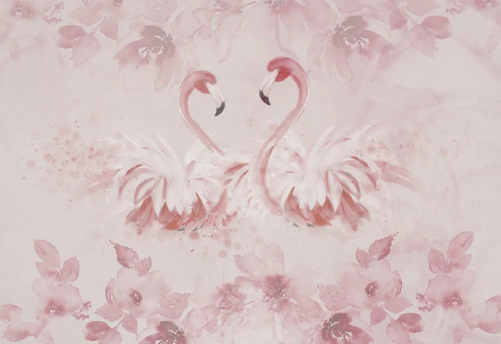 Two flamingos