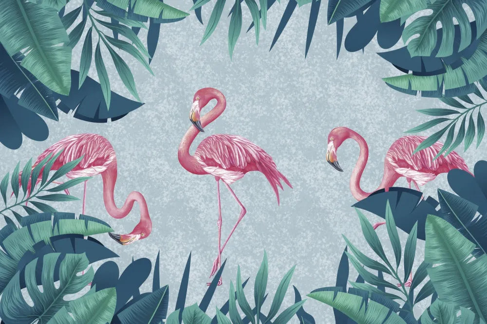 Beautiful pink flamingos