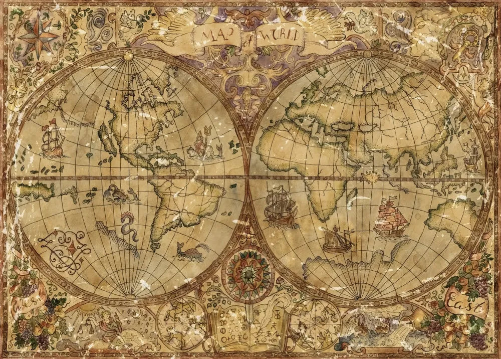 Vintage pirate map
