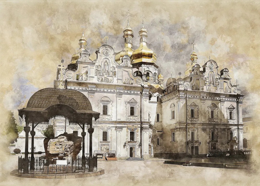 Kiev Pechersk Lavra, drawing
