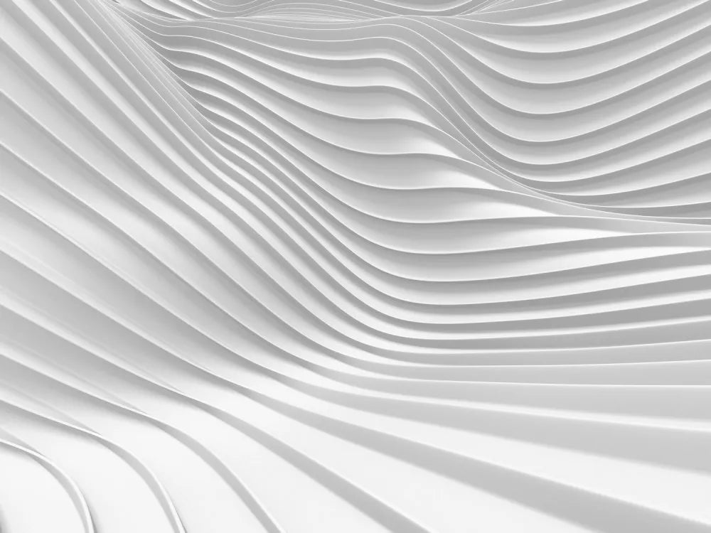 3d white waves