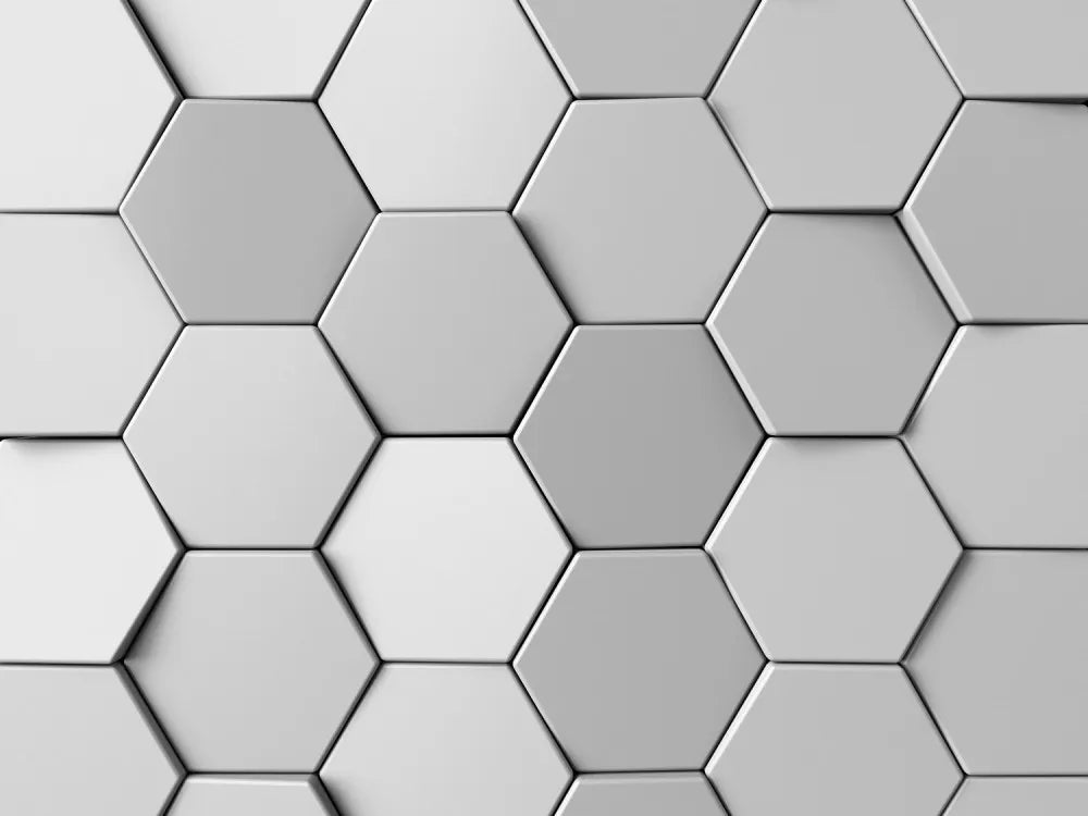 Silver honeycomb 3D