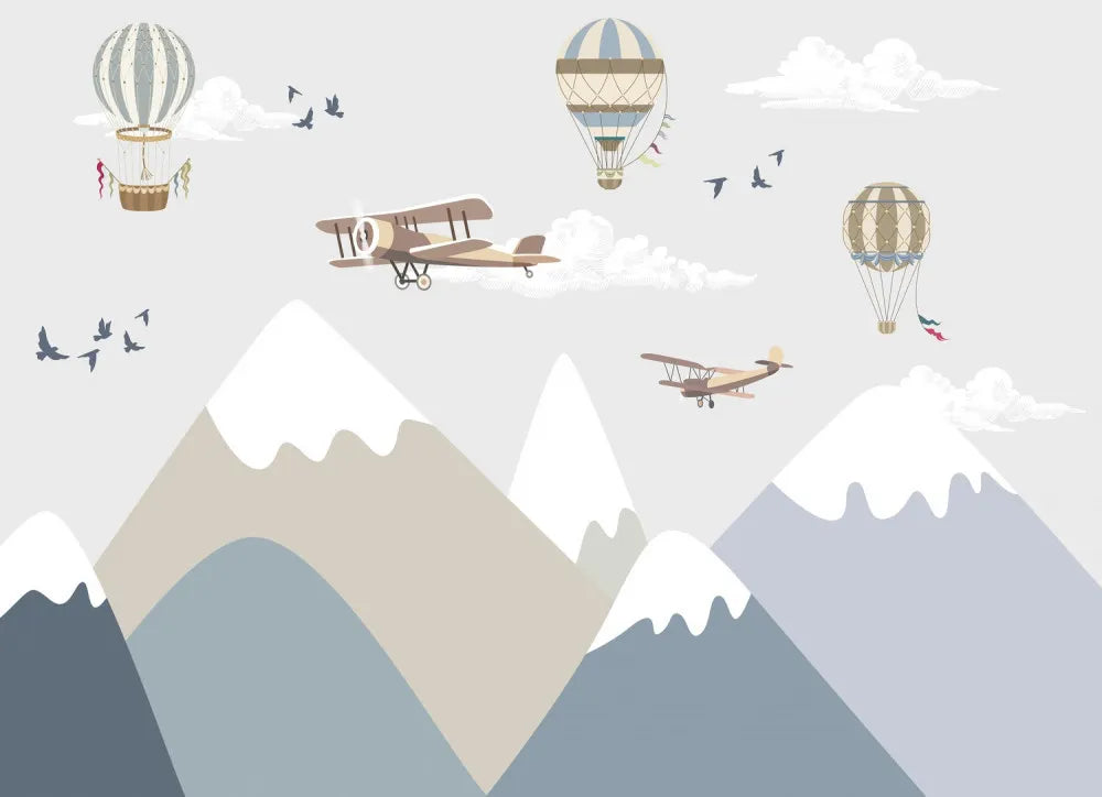 Flying over the mountains