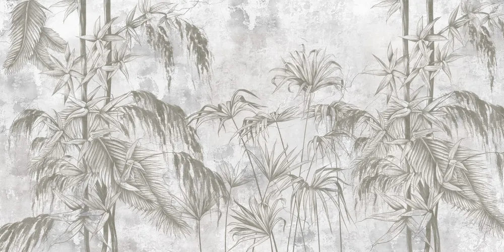 Tropical leaves drawing