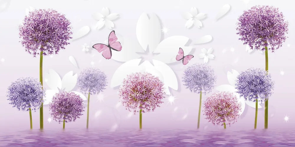 Lilac flowers 3D
