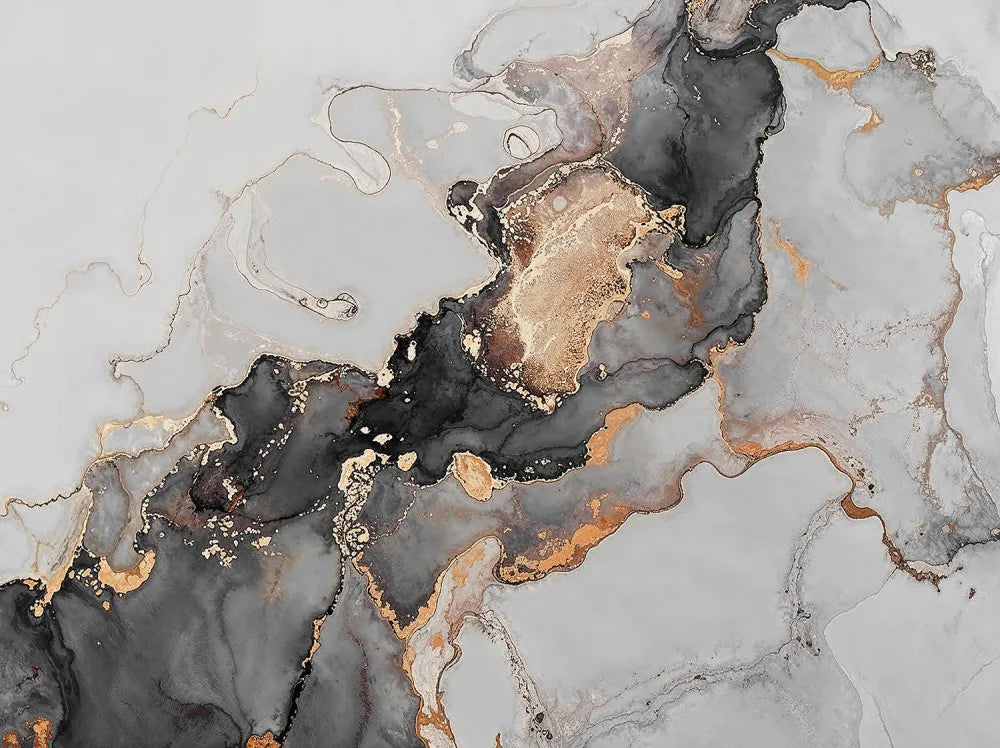 Marble with gold, fluid