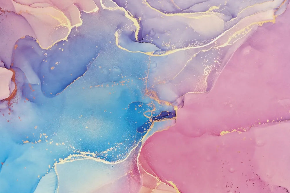 Colored marble, fluid